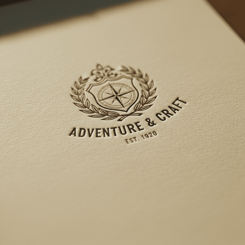 Detailed close-up of logo typography and linework